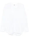 Totême Toteme Women Cotton V-necked Blouse In White