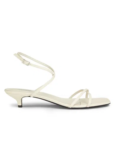 Totême Women's Crossover 35mm Leather Sandals In White