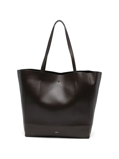 Totême Women Dark Brown Roam Large Tote In Orange