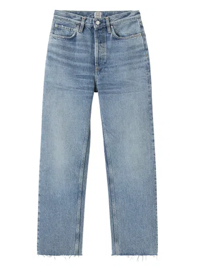 Totême Toteme Women Distressed Blue Classic Cut Denim