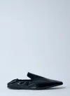 Totême Black Elastic-back Leather Loafers In Black