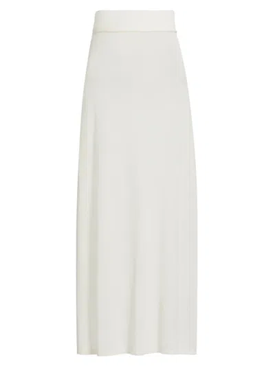 Totême Women's Fine-knit Elasticized Maxi Skirt In White