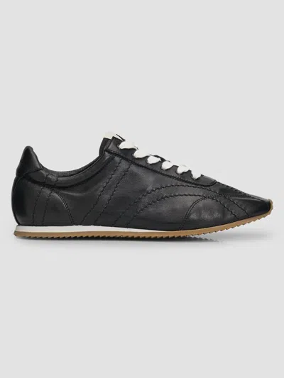 Totême Women's Flex Leather Low-top Sneakers In Black