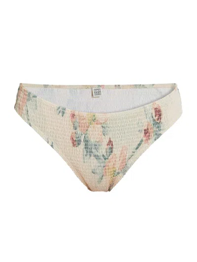 Totême Women's Floral Smocked Bikini Bottom