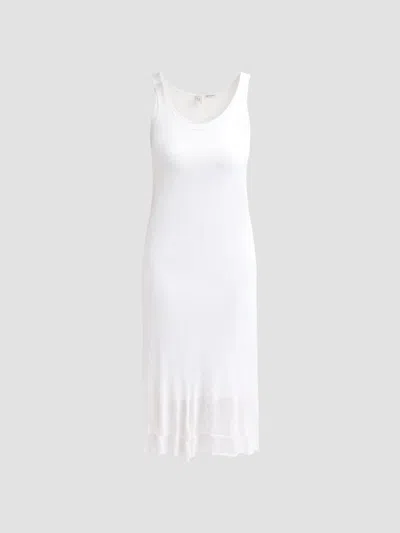 Totême Women's Fluted Hem Midi Dress In White