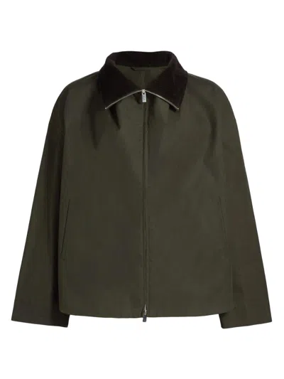 Totême Women's Funnelneck Cotton Jacket In Green