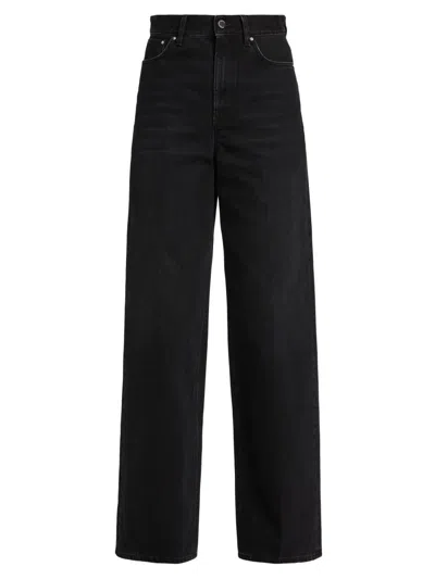 Totême Women's High-rise Wide-leg Jeans In Black