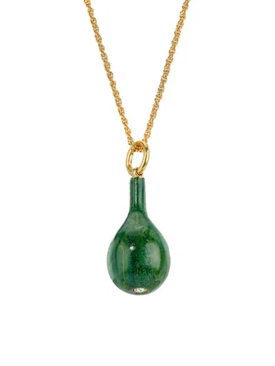 Totême Women's Jade Drop Necklace In Gold