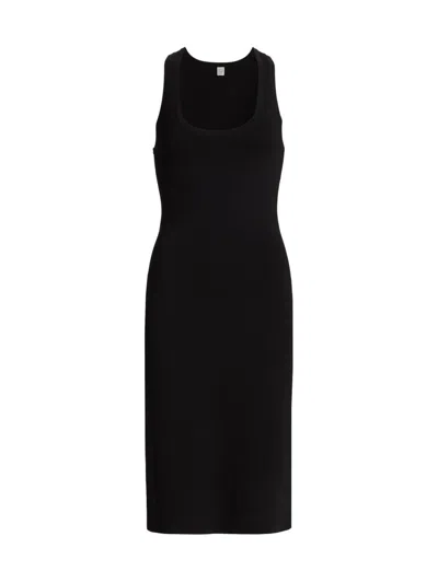 Totême Women's Jersey-knit Scoopneck Midi-dress In Black