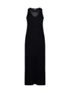 Totême Toteme Women Layered Knit Tank Long Dress In Black