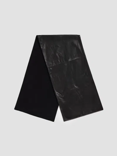 Totême Women's Leather Cashmere Scarf In Black