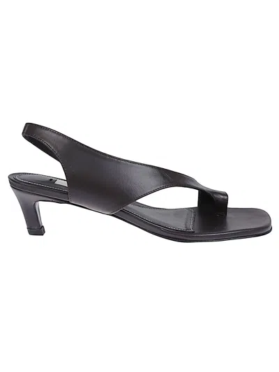 Totême Toteme Women Leather Heel Thong Sandals