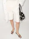 Totême Toteme Black Thong Sandal With Heel In Leather Women In Black