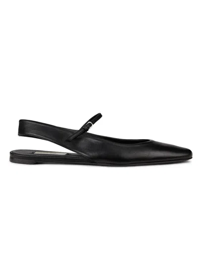 Totême Women's Leather Slingback Mary Jane Flats In Black