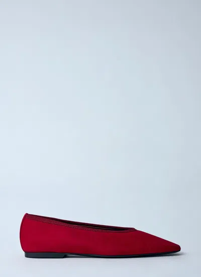 Totême Toteme Women Minimalist Suede Ballerina Flats