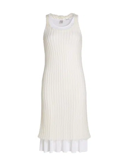 Totême Women's Mohair Knit Tank Midi-dress In White