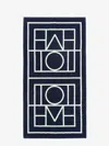 Totême Toteme Women Monogram Organic Cotton Beach Towel In Black