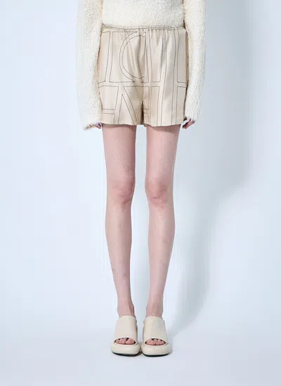Totême Toteme Women Monogram Silk Shorts