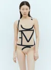 Totême Toteme Women Monogram Swimsuit In Black
