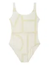 Totême Toteme Women Monogram Swimsuit In Neutral