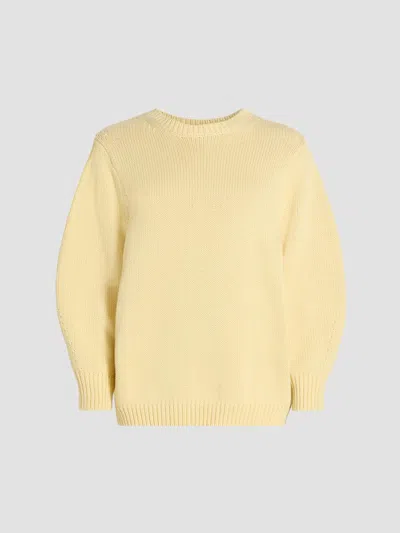 Totême Women's Oversized Cotton Crewneck Sweater In Buttercup