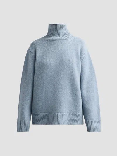 Totême Oversized Lambswool Sweater In Blue