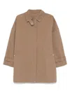 Totême Belted Cuffs Trench Coat With Oversized Fit In Brown