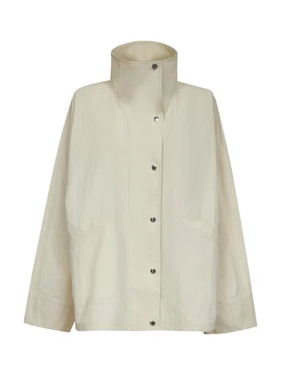 Totême Toteme Women Oyster Parachute Canvas Windbreaker Jacket<br/>