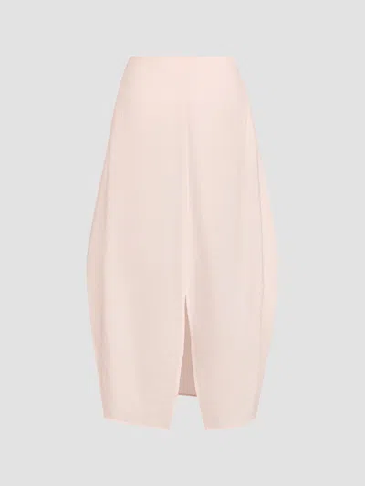 Totême Women's Parachute Silk-blend Midi Skirt In Pink