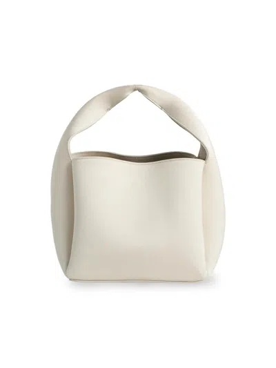 Totême Women's Petite Satin Bucket Bag In Sand