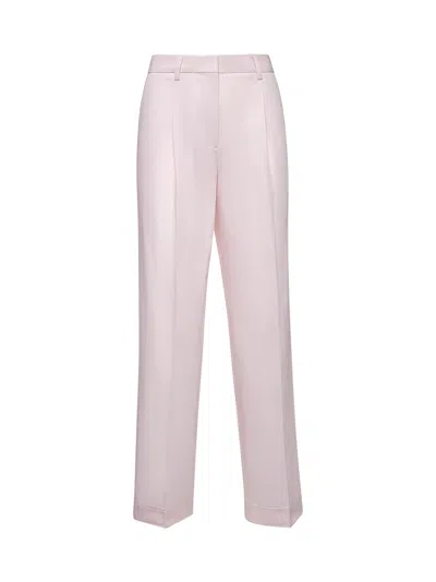 Totême Toteme Women Pink Crisp Cotton Trousers