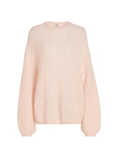 Totême Women's Puffed Knit Oversized Sweater In Bloom