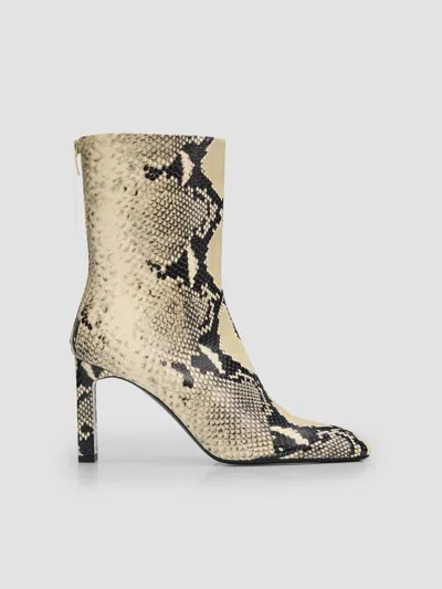 Totême Toteme Bar Python-embossed Leather Boots In Animal Print