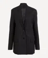 Totême Toteme Distressed Wool Blazer In Black