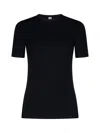 Totême Toteme Women Rib Knit Cotton T-shirt In Black