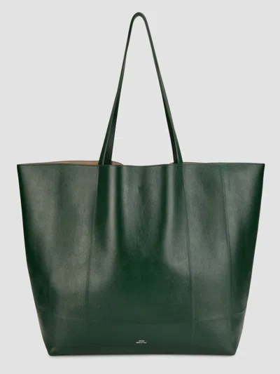 Totême Women's Roam Leather Tote In Dark Green