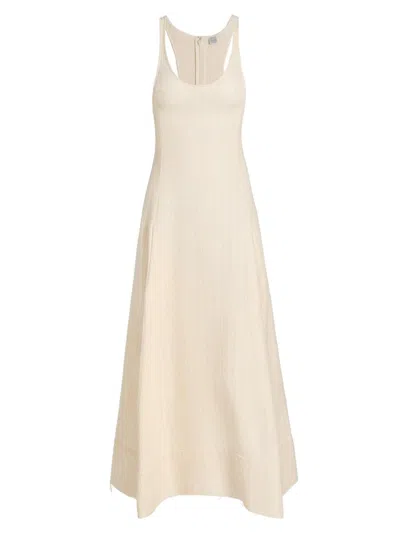 Totême Women's Sculpted Cotton Maxi Dress In Gray