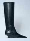 Totême Toteme Women Sharp Knee-high Leather Boots In Black