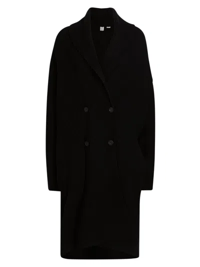 Totême Women's Shawl Wool Cocoon Cardigan In Black