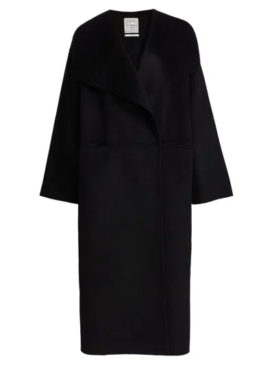 Totême Women's Signature Double Wool-cashmere Coat In Black