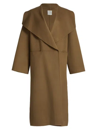 Totême Women's Signature Wool-cashmere Coat In Brown