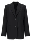 Totême Fitted Blazer With Single Button And Vents In Black