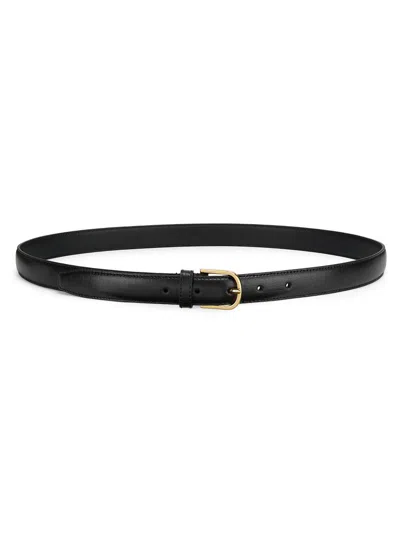 Totême Women's Slim Leather Buckled Belt In Black