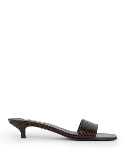 TOTÊME WOMEN'S SLIM LIZARD EMBOSSED BANDEAU MULES
