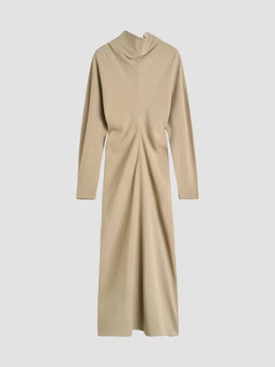 Totême Women's Slouch Waist Scarf Dress In Fawn
