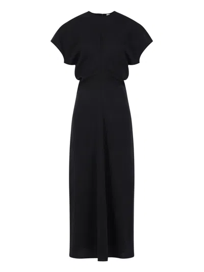 Totême Women Slouch Waist Wool Dress In Black