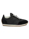 Totême Toteme Flex Quilted Suede Sneakers In Black