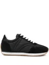 Totême Toteme Flex Quilted Suede Sneakers In Black