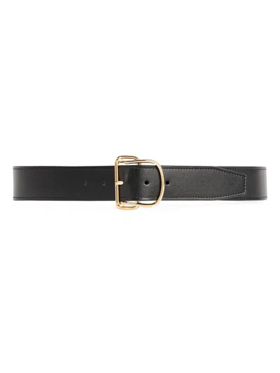 Totême Women's Swirl Buckle Leather Belt In Neutral