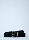 Totême Toteme Women Swirl Suede Belt In Black